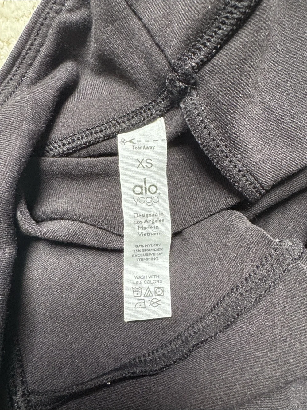 ALO Yoga Black Split-Hem flare Pants